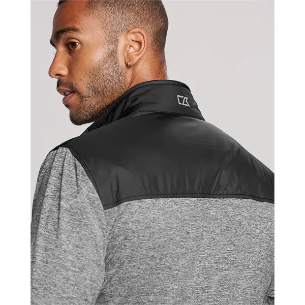 Men's jacket with a full-zip, moisture-wicking performance, zip pockets, and chin... from ASI 47965 Cutter & Buck