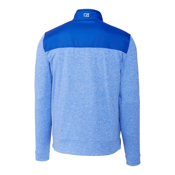 Men's jacket with a full-zip, moisture-wicking performance, zip pockets, and chin... from ASI 47965 Cutter & Buck