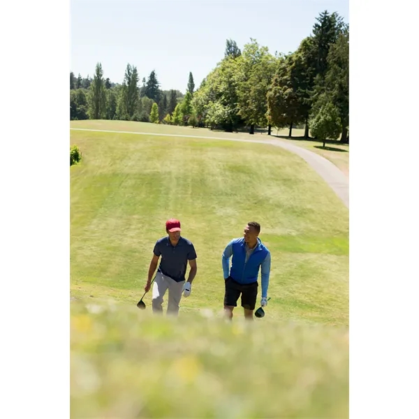 Men's jacket with a full-zip, moisture-wicking performance, zip pockets, and chin... from ASI 47965 Cutter & Buck