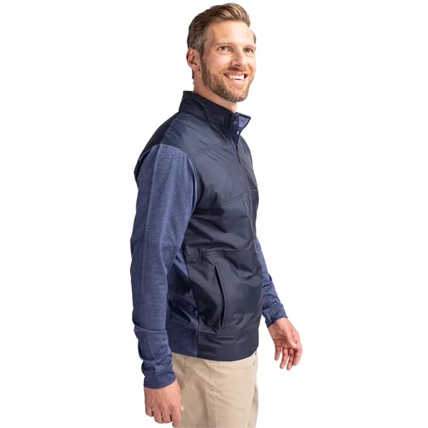 Men's jacket with a full-zip, moisture-wicking performance, zip pockets, and chin... from ASI 47965 Cutter & Buck