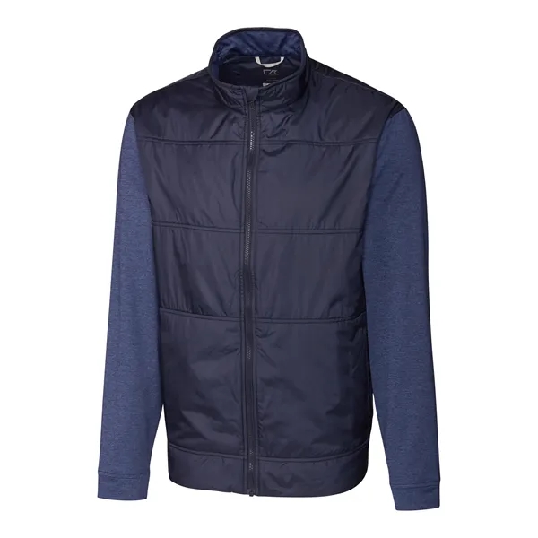 Men's jacket with a full-zip, moisture-wicking performance, zip pockets, and chin... from ASI 47965 Cutter & Buck