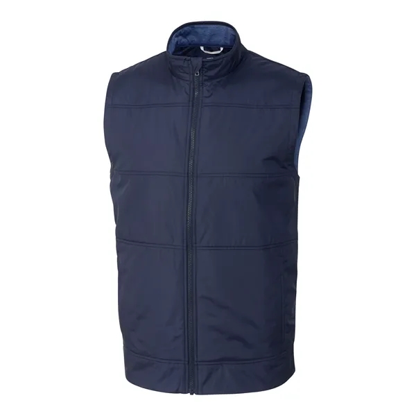 Men's vest with a full-zip, moisture-wicking fabric, and CB logo zipper... from ASI 47965 Cutter & Buck