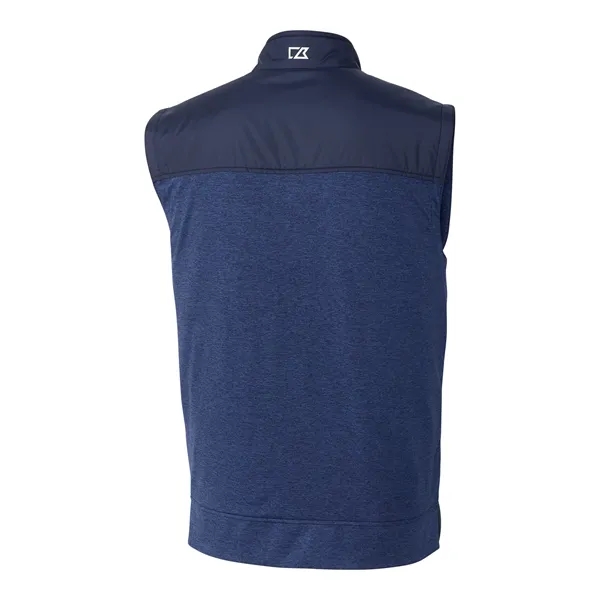 Men's vest with a full-zip, moisture-wicking fabric, and CB logo zipper... from ASI 47965 Cutter & Buck