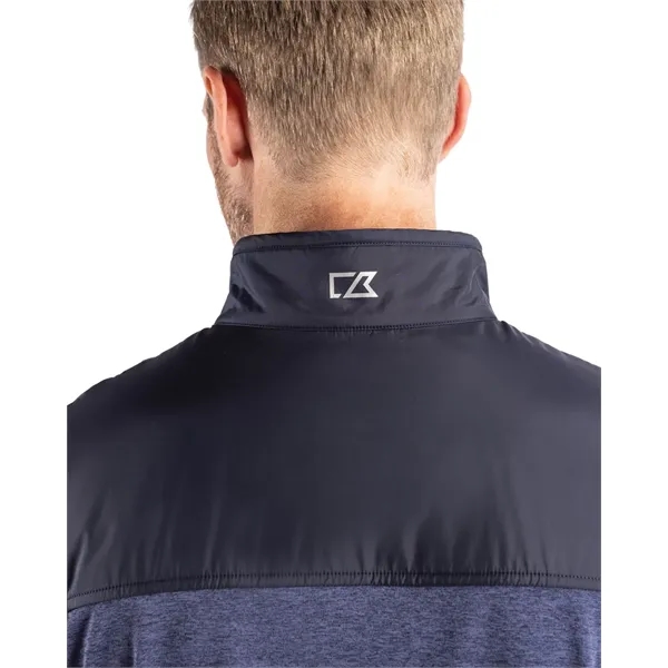 Men's vest with a full-zip, moisture-wicking fabric, and CB logo zipper... from ASI 47965 Cutter & Buck