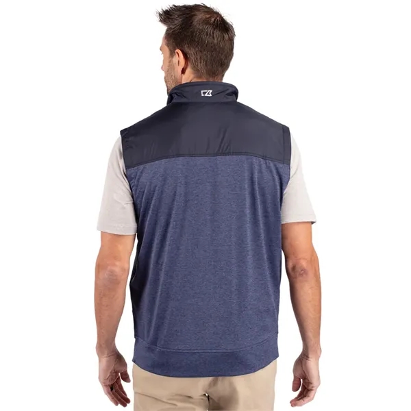 Men's vest with a full-zip, moisture-wicking fabric, and CB logo zipper... from ASI 47965 Cutter & Buck