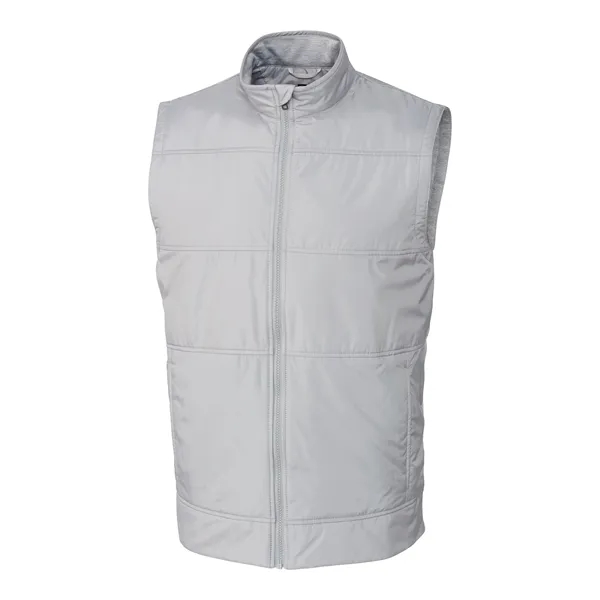 Men's vest with a full-zip, moisture-wicking fabric, and CB logo zipper... from ASI 47965 Cutter & Buck