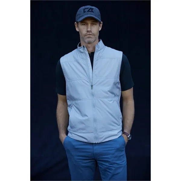 Men's vest with a full-zip, moisture-wicking fabric, and CB logo zipper... from ASI 47965 Cutter & Buck