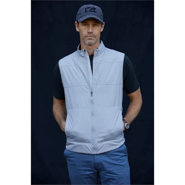Men's vest with a full-zip, moisture-wicking fabric, and CB logo zipper... from ASI 47965 Cutter & Buck