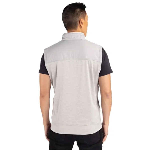 Men's vest with a full-zip, moisture-wicking fabric, and CB logo zipper... from ASI 47965 Cutter & Buck