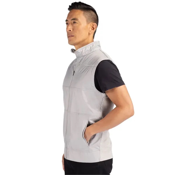 Men's vest with a full-zip, moisture-wicking fabric, and CB logo zipper... from ASI 47965 Cutter & Buck