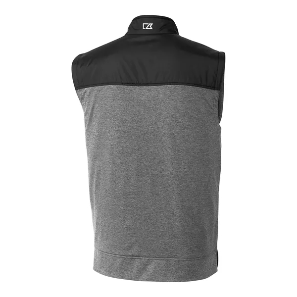 Men's vest with a full-zip, moisture-wicking fabric, and CB logo zipper... from ASI 47965 Cutter & Buck