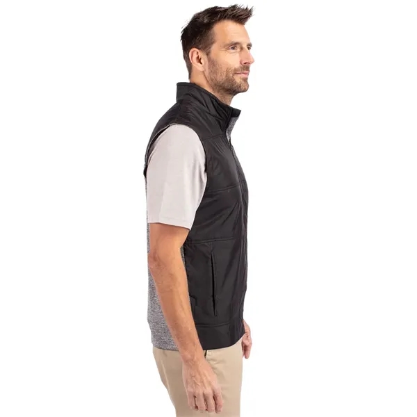 Men's vest with a full-zip, moisture-wicking fabric, and CB logo zipper... from ASI 47965 Cutter & Buck