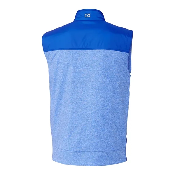 Men's vest with a full-zip, moisture-wicking fabric, and CB logo zipper... from ASI 47965 Cutter & Buck