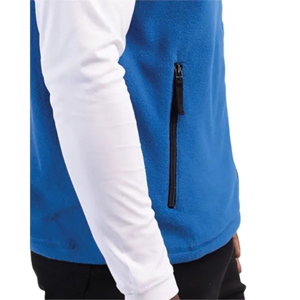 Men's vest with a full-zip, two zippered on-seam pockets, self-fabric mock... from ASI 47965 Cutter & Buck