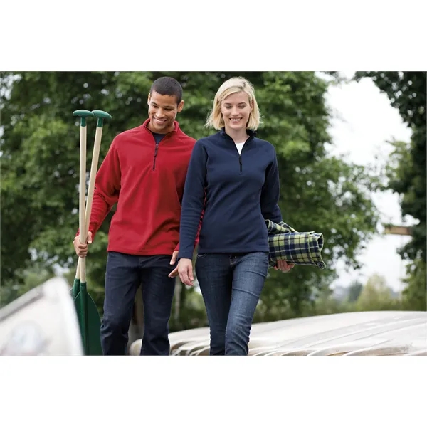 Women's jacket with a half-zip, self-fabric mock neck, two pockets, and... from ASI 47965 Cutter & Buck