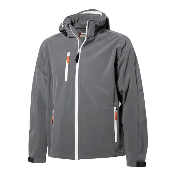 Men's jacket with a full-zip, hood, water resistance, chest pocket, and... from ASI 47965 Cutter & Buck