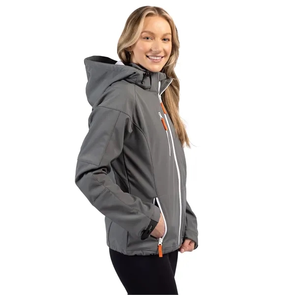 Women's jacket with a full-zip, hood, water resistance, and chest pocket.... from ASI 47965 Cutter & Buck