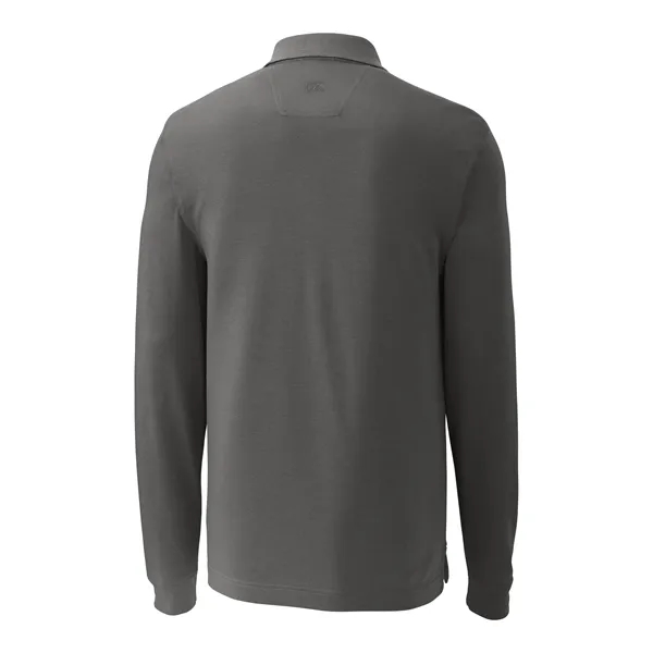 Men's polo with long sleeves, moisture-wicking performance, UPF 35+ protection, and... from ASI 47965 Cutter & Buck