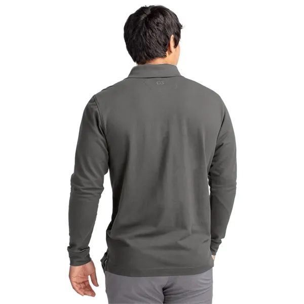 Men's polo with long sleeves, moisture-wicking performance, UPF 35+ protection, and... from ASI 47965 Cutter & Buck