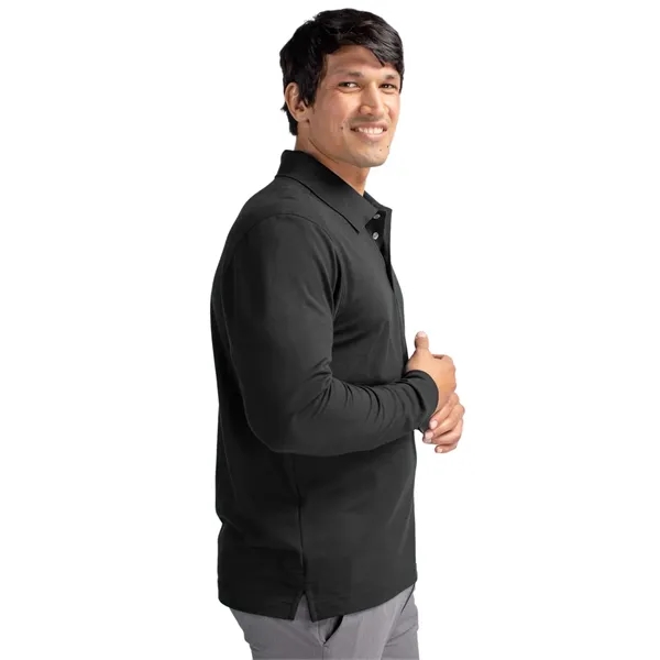 Men's polo with long sleeves, moisture-wicking performance, UPF 35+ protection, and... from ASI 47965 Cutter & Buck