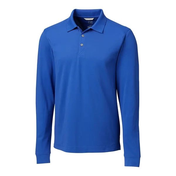 Men's polo with long sleeves, moisture-wicking performance, UPF 35+ protection, and... from ASI 47965 Cutter & Buck