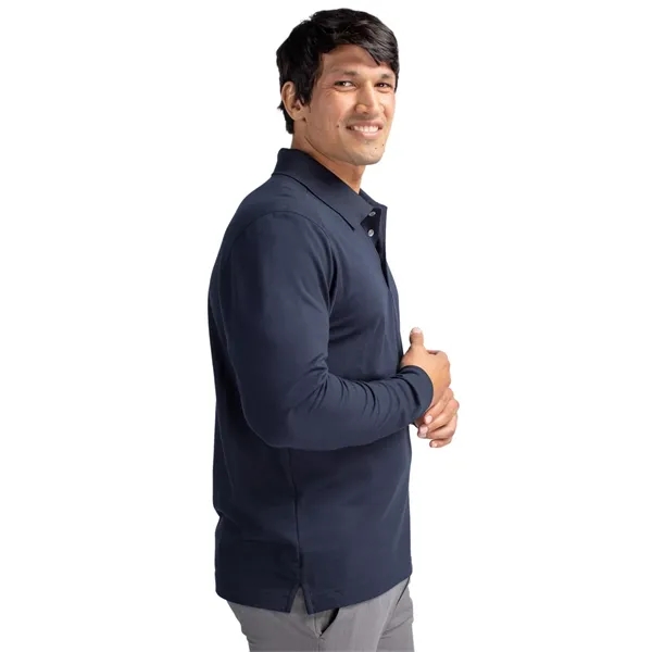 Men's polo with long sleeves, moisture-wicking performance, UPF 35+ protection, and... from ASI 47965 Cutter & Buck