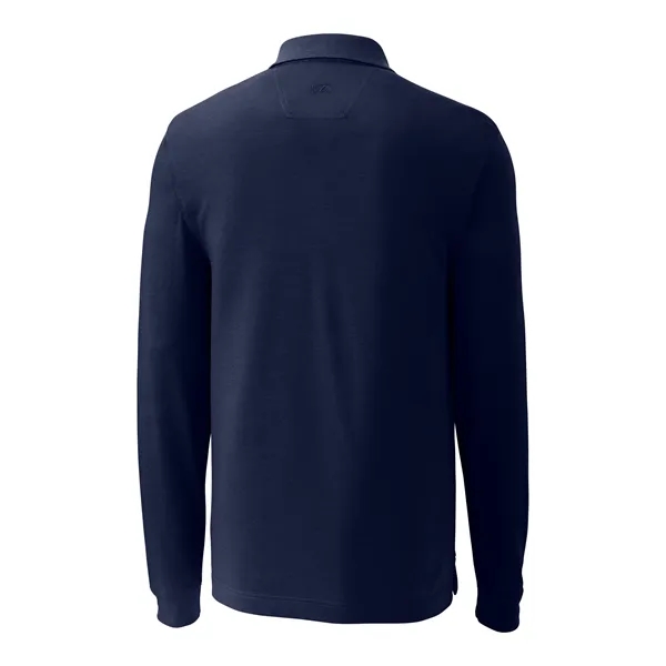 Men's polo with long sleeves, moisture-wicking performance, UPF 35+ protection, and... from ASI 47965 Cutter & Buck