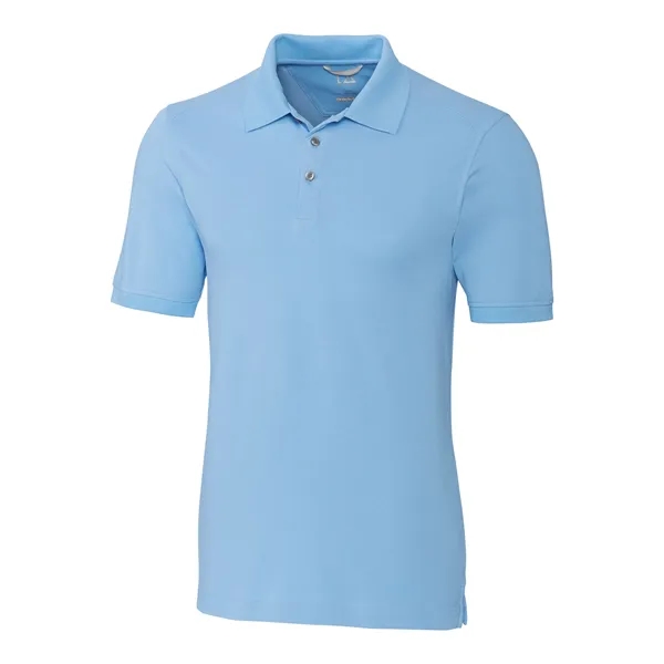 Men's polo with short sleeves, moisture-wicking performance, UPF 35+ protection, rib-knit... from ASI 47965 Cutter & Buck