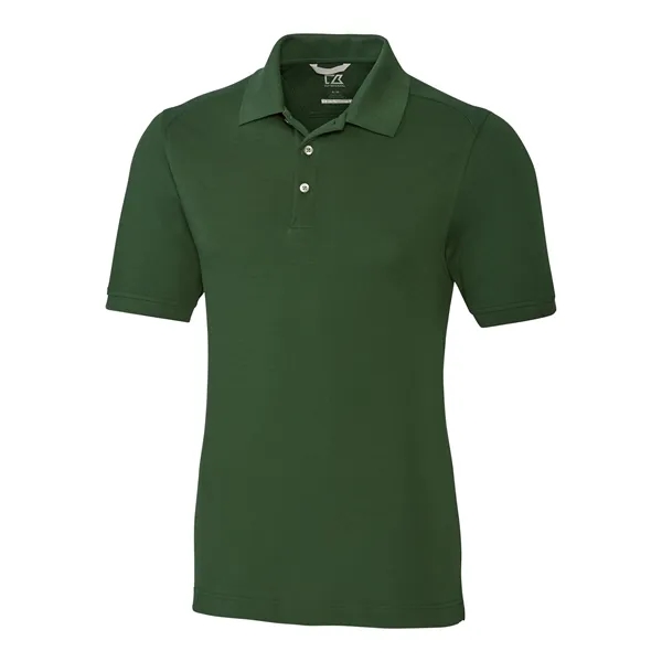 Men's polo with short sleeves, moisture-wicking performance, UPF 35+ protection, rib-knit... from ASI 47965 Cutter & Buck