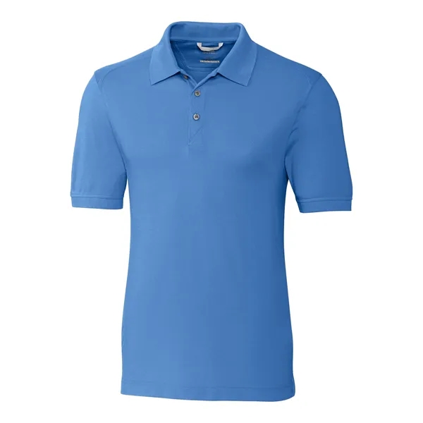 Men's polo with short sleeves, moisture-wicking performance, UPF 35+ protection, rib-knit... from ASI 47965 Cutter & Buck