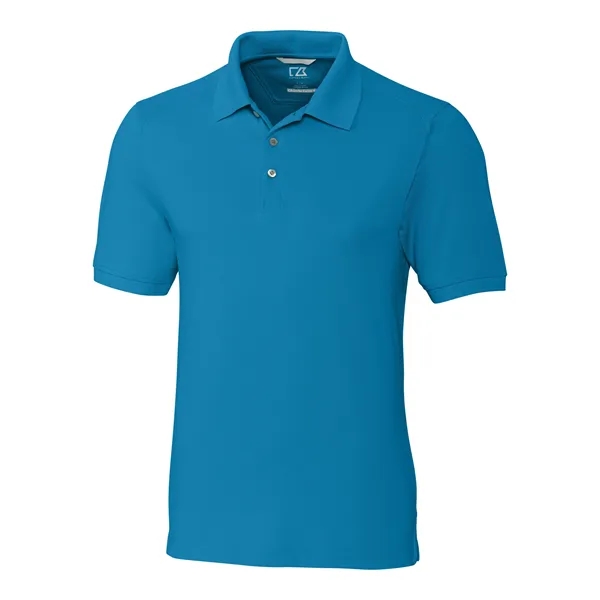 Men's polo with short sleeves, moisture-wicking performance, UPF 35+ protection, rib-knit... from ASI 47965 Cutter & Buck