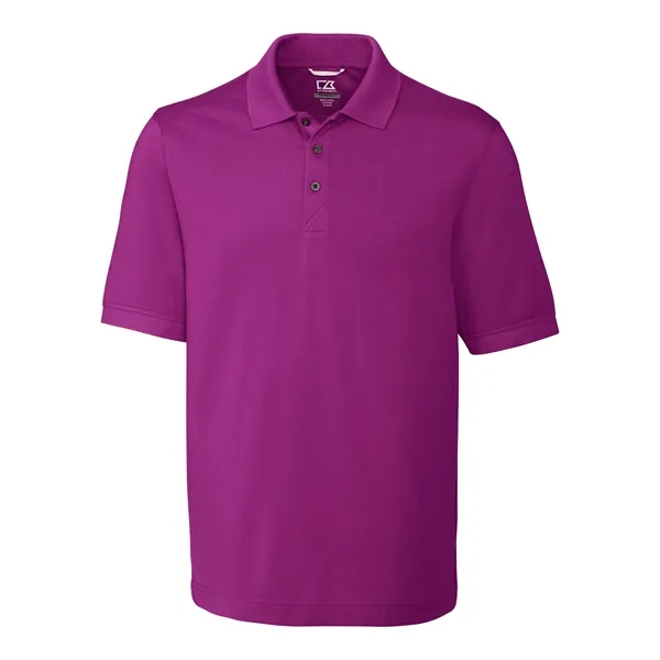 Men's polo with short sleeves, moisture-wicking performance, UPF 35+ protection, rib-knit... from ASI 47965 Cutter & Buck
