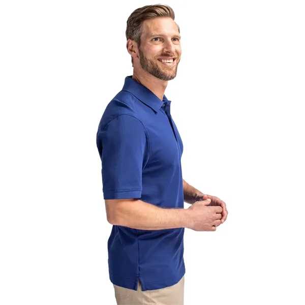 Men's polo with short sleeves, moisture-wicking performance, UPF 35+ protection, rib-knit... from ASI 47965 Cutter & Buck
