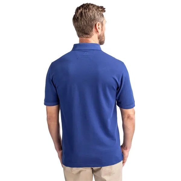 Men's polo with short sleeves, moisture-wicking performance, UPF 35+ protection, rib-knit... from ASI 47965 Cutter & Buck