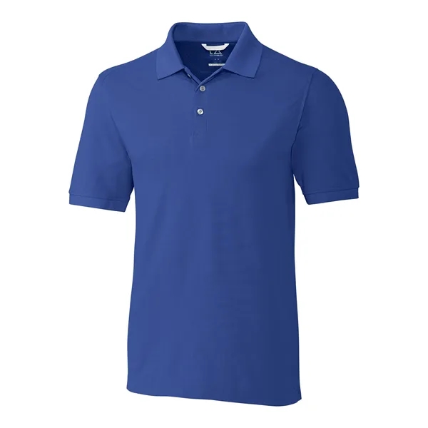 Men's polo with short sleeves, moisture-wicking performance, UPF 35+ protection, rib-knit... from ASI 47965 Cutter & Buck
