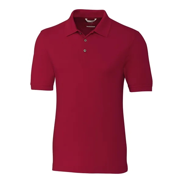 Men's polo with short sleeves, moisture-wicking performance, UPF 35+ protection, rib-knit... from ASI 47965 Cutter & Buck