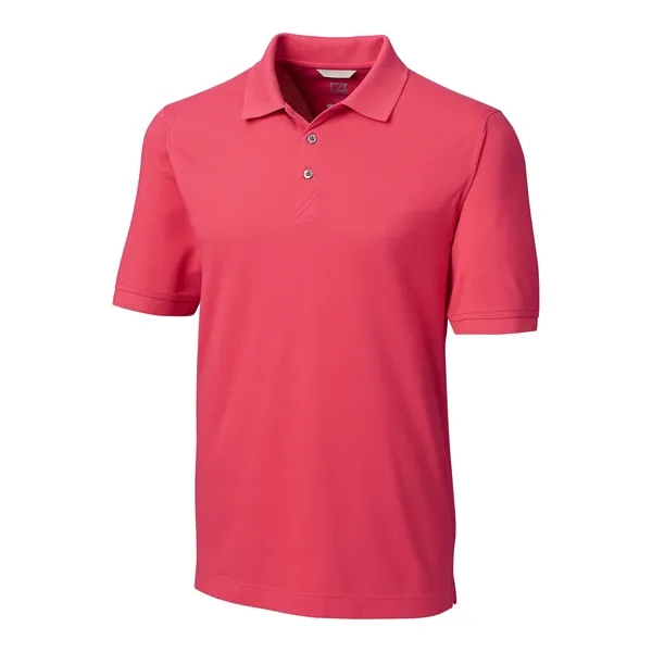 Men's polo with short sleeves, moisture-wicking performance, UPF 35+ protection, rib-knit... from ASI 47965 Cutter & Buck