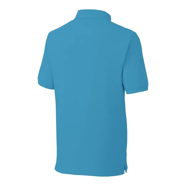 Men's polo with short sleeves, moisture-wicking performance, UPF 35+ protection, rib-knit... from ASI 47965 Cutter & Buck