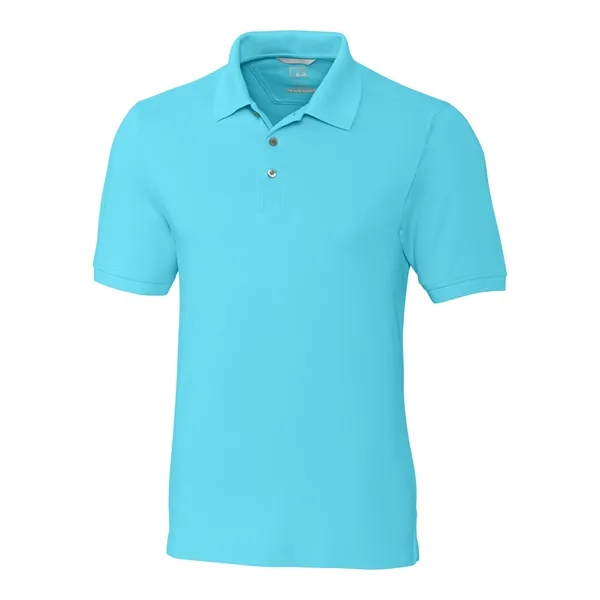 Men's polo with short sleeves, moisture-wicking performance, UPF 35+ protection, rib-knit... from ASI 47965 Cutter & Buck