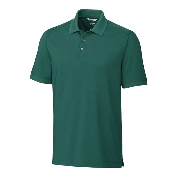 Men's polo with short sleeves, moisture-wicking performance, UPF 35+ protection, rib-knit... from ASI 47965 Cutter & Buck
