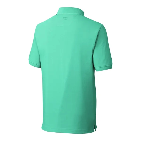 Men's polo with short sleeves, moisture-wicking performance, UPF 35+ protection, rib-knit... from ASI 47965 Cutter & Buck