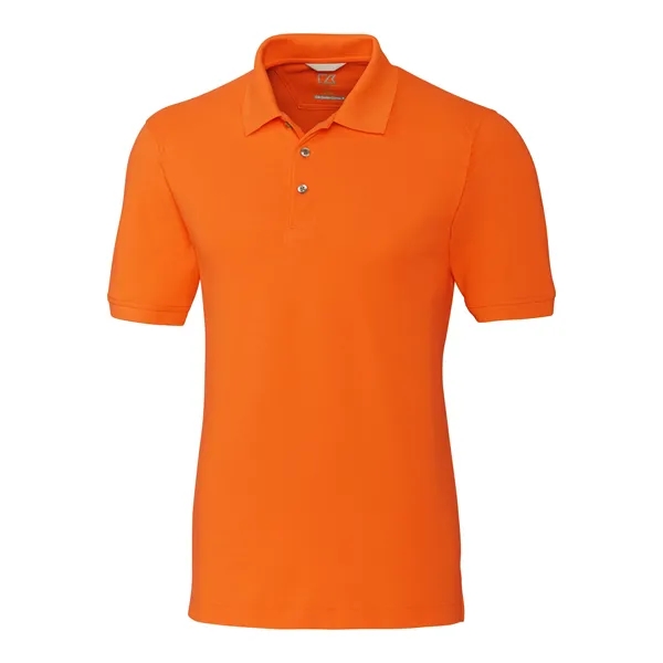 Men's polo with short sleeves, moisture-wicking performance, UPF 35+ protection, rib-knit... from ASI 47965 Cutter & Buck