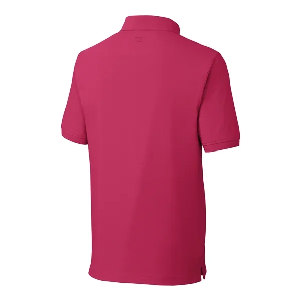 Men's polo with short sleeves, moisture-wicking performance, UPF 35+ protection, rib-knit... from ASI 47965 Cutter & Buck