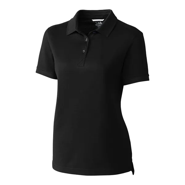 Women's polo with short sleeves, UPF 35+ protection, moisture-wicking performance, rib-knit... from ASI 47965 Cutter & Buck