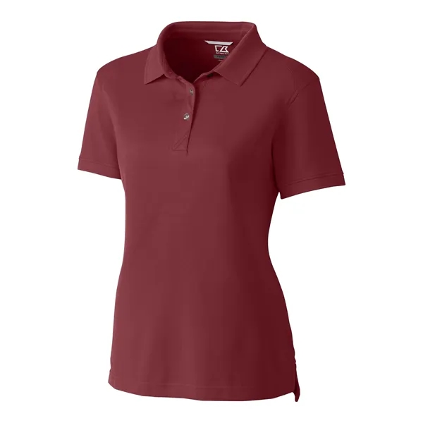 Women's polo with short sleeves, UPF 35+ protection, moisture-wicking performance, rib-knit... from ASI 47965 Cutter & Buck
