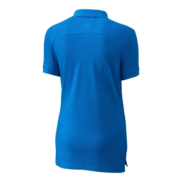 Women's polo with short sleeves, UPF 35+ protection, moisture-wicking performance, rib-knit... from ASI 47965 Cutter & Buck