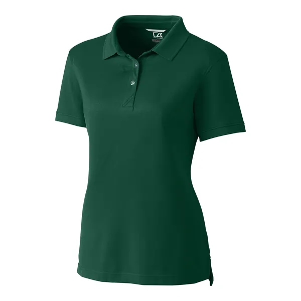 Women's polo with short sleeves, UPF 35+ protection, moisture-wicking performance, rib-knit... from ASI 47965 Cutter & Buck