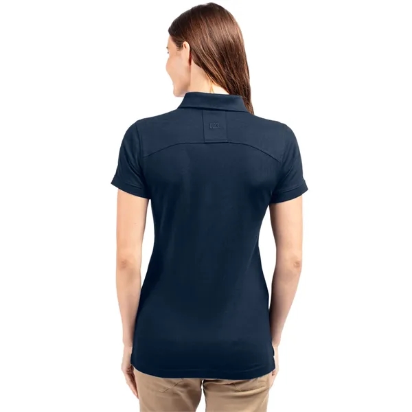 Women's polo with short sleeves, UPF 35+ protection, moisture-wicking performance, rib-knit... from ASI 47965 Cutter & Buck