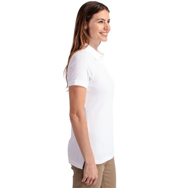Women's polo with short sleeves, UPF 35+ protection, moisture-wicking performance, rib-knit... from ASI 47965 Cutter & Buck
