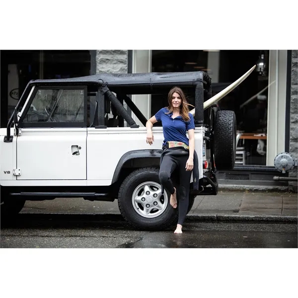 Women's polo with short sleeves, UPF 35+ protection, moisture-wicking performance, rib-knit... from ASI 47965 Cutter & Buck